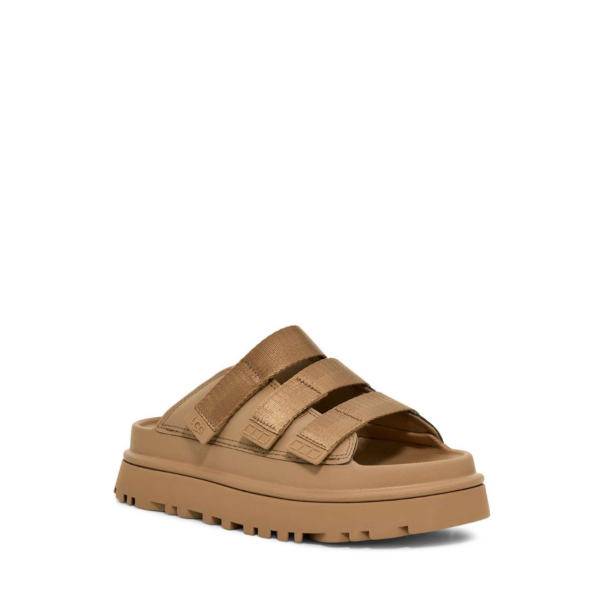 ugg-goldenglow-slide-womens-slip-on-sandals-brown-textile-straps-1167430
