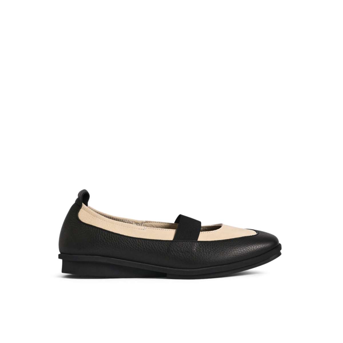arche-dinova-womens-ballet-falts-black-beige-leather-26E1L801DINOVA5210NOIA5